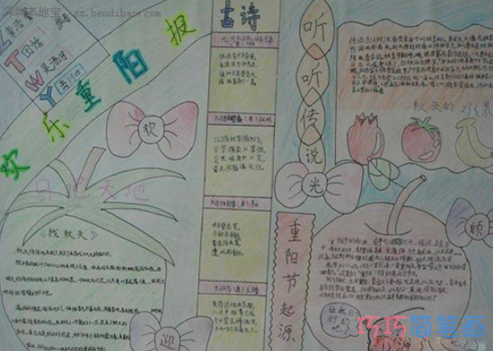 小学生关于重阳节的手抄报怎么画简单漂亮