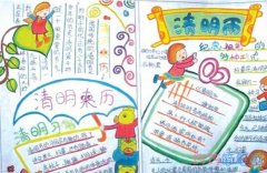 小学生关于清明踏青放风筝的手抄报怎么画简单又漂亮