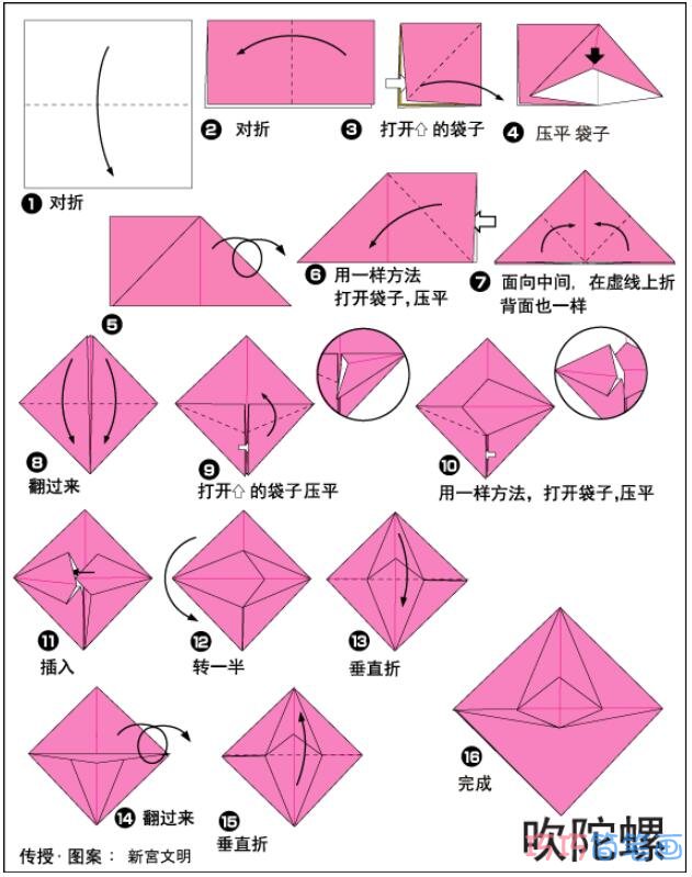 儿童DIY陀螺手工折纸教程简单好看