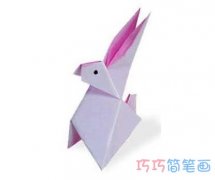 儿童DIY折纸小白兔手工制作教程简单可爱