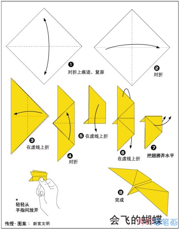 童折纸蝴蝶DIY手工制作教程简单漂亮