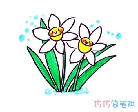 教你怎么画水仙花简笔画步骤教程
