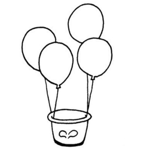 幼儿园简单热气球的画法步骤教程可爱好看