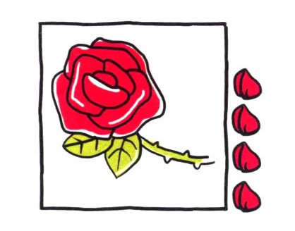 怎么手绘玫瑰花简笔画步骤教程简单又漂亮