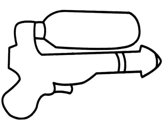玩具水枪怎么画涂色简单 儿童水枪简笔画图片