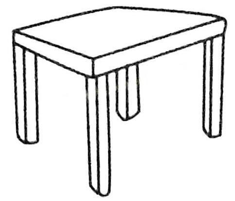 餐桌简笔画怎么画简单好看 餐桌的画法