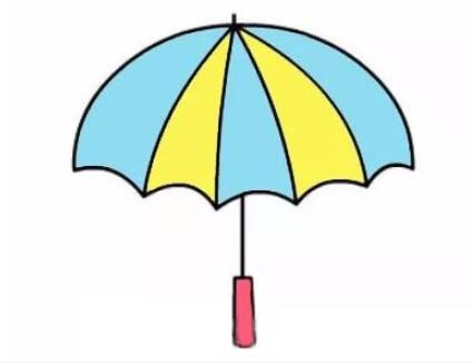 雨伞简笔画怎么画简单好看步骤教程涂颜色