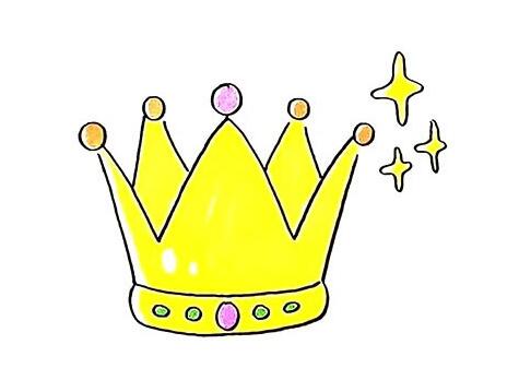 教你画生日皇冠简笔画步骤教程简单好看 国王皇冠简笔画图片
