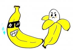 卡通香蕉简笔画怎么画简单好看步骤教程涂颜色