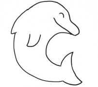 可爱小海豚的简笔画画法步骤教程简单好看