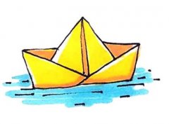 怎么画纸船简笔画画法步骤教程简单好看