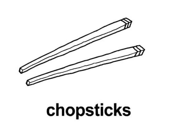 一双筷子简笔画图片 筷子怎么画简单好看