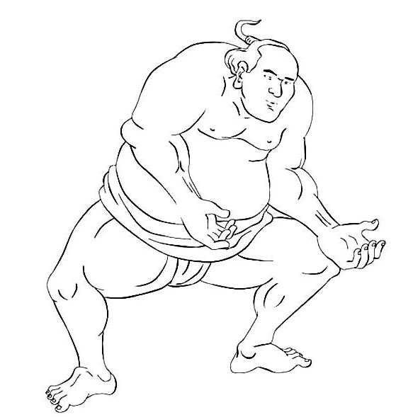 日本相扑简笔画图片 相扑人物简笔画怎么画