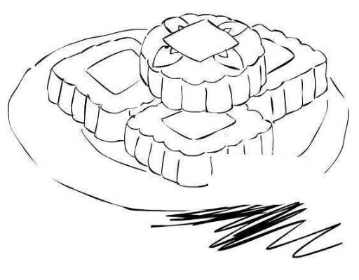 手绘月饼的画法简单 中秋节简笔画图片