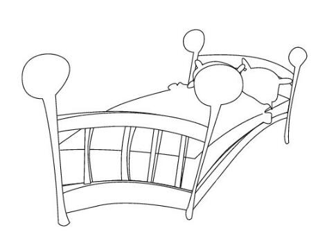 简单好看儿童床怎么画 床简笔画图片