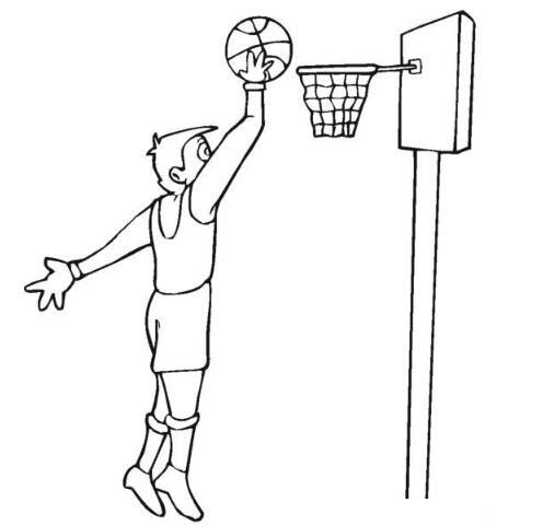 怎样画打篮球小男孩简笔画简简洁好看