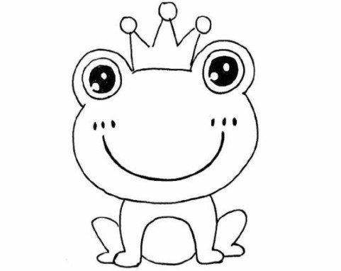 青蛙王子怎么画简单好看 青蛙简笔画图片