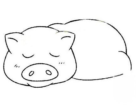 卡通小猪怎么画简单可爱 小猪简笔画