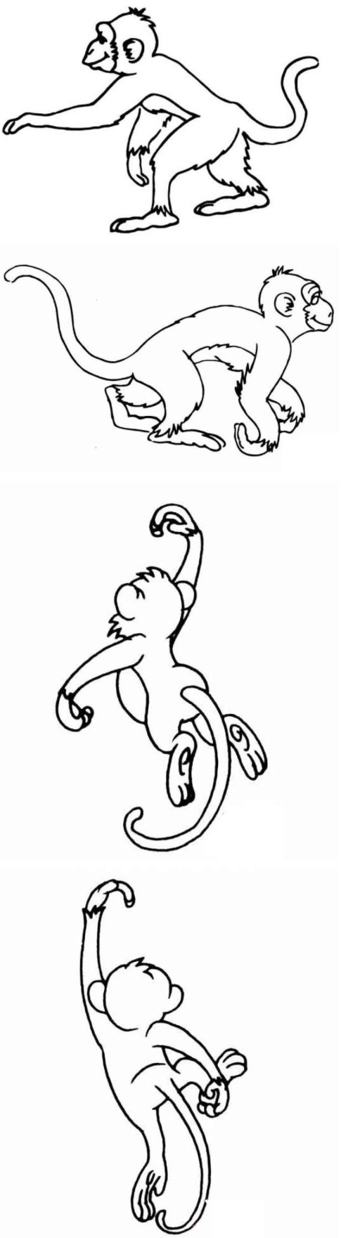 卡通猴子怎么画简单好看 猴子简笔画图片