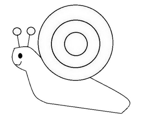 蜗牛的画法步骤图简单又可爱