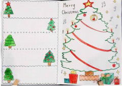 迎圣诞手抄报内容及图片简单又漂亮模板设计图