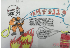 2021最新消防主题手抄简笔画怎么画获奖模板