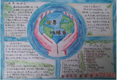 世界地球日手抄报版面设计图简单又漂亮小学生