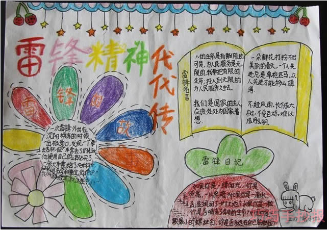 学雷锋树新风手抄报怎么画简单又漂亮初中生设计图