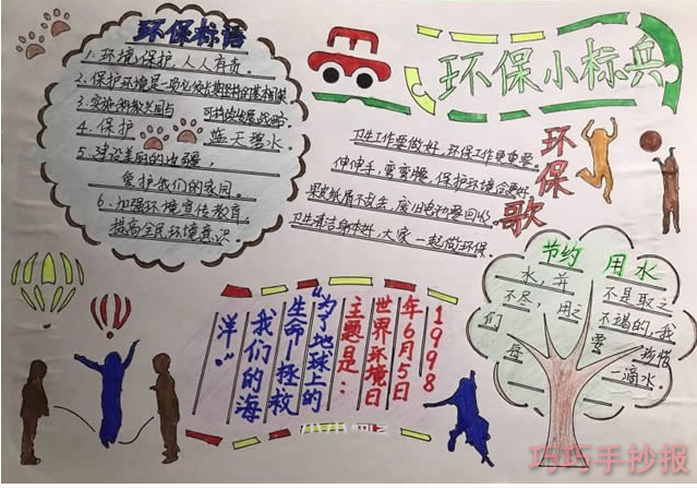 为地球添一份绿手抄报怎么画简单又漂亮小学生获奖手抄报