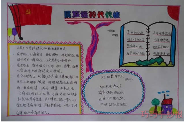 建党节手抄报怎么画简单又漂亮一等奖五年级