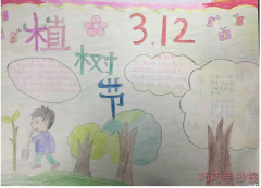 小学生植树节手抄报怎么画简单漂亮获奖手抄报