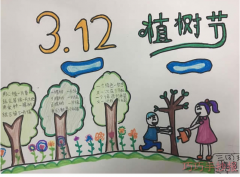 3.12植树节手抄报怎么画简单又漂亮小学生获奖设计图