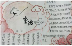 小学生重阳节手抄报怎么画简单漂亮一等奖二年级