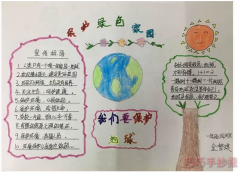 创绿色城市小学生手抄报怎么设计好看二年级一等奖设计图