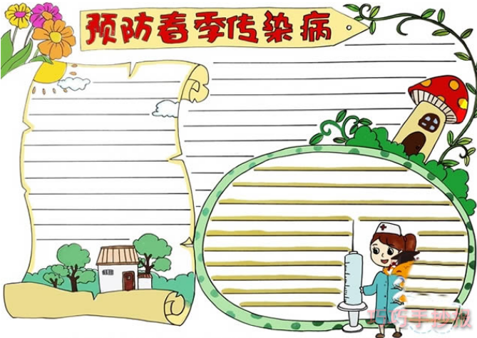 小学生预防疾病手抄报内容与图片三年级获奖设计图