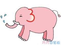大象的画法步骤涂色 大象简笔画图片
