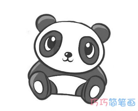 大熊猫怎么画带步骤 熊猫简笔画图片