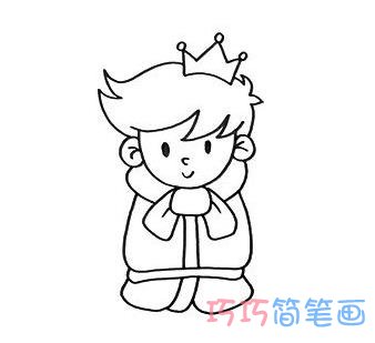 画帅气小王子简单步骤教程_小男孩简笔画