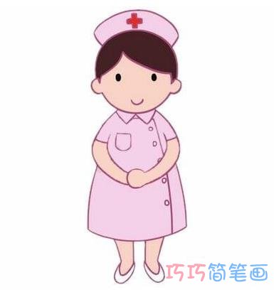 如何画出简单好看的护士姐姐_护士简笔画