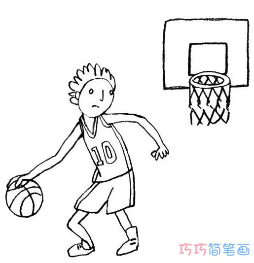 怎么绘画篮球运动员简单又好看 篮球运动员简笔画图片