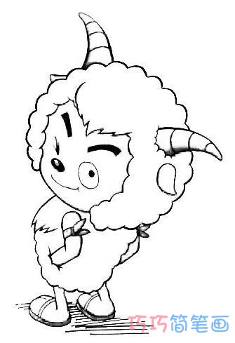 怎么绘画沸羊羊简单又好看 沸羊羊简笔画图片