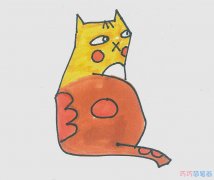 可爱猫咪的简笔画画法图片步骤简单可爱