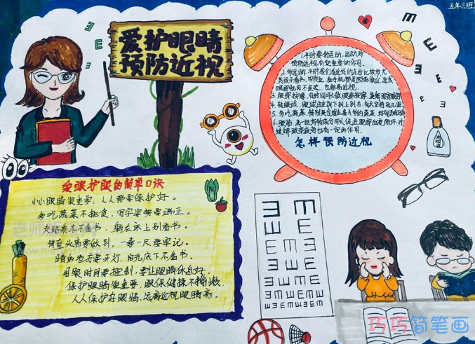 小学生爱眼护眼主题手抄报图片-爱眼日的由来？