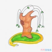 7-8岁儿童简笔画图片 小柳树怎么画好看