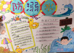 中小学生防溺水手抄报图片安全伴我行