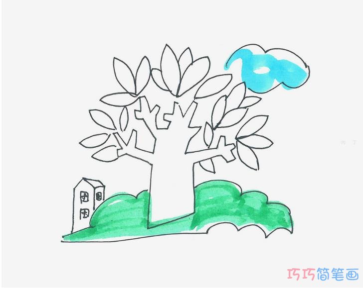 六七岁儿童画大全 大树怎么画