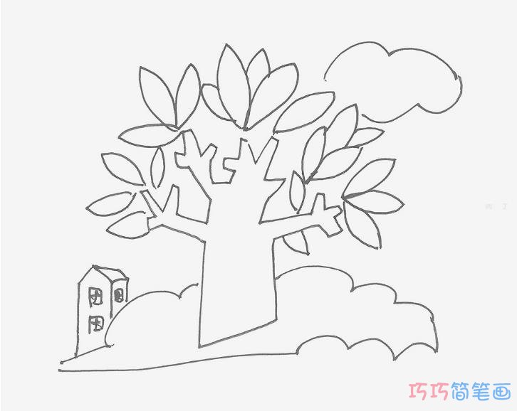 六七岁儿童画大全 大树怎么画