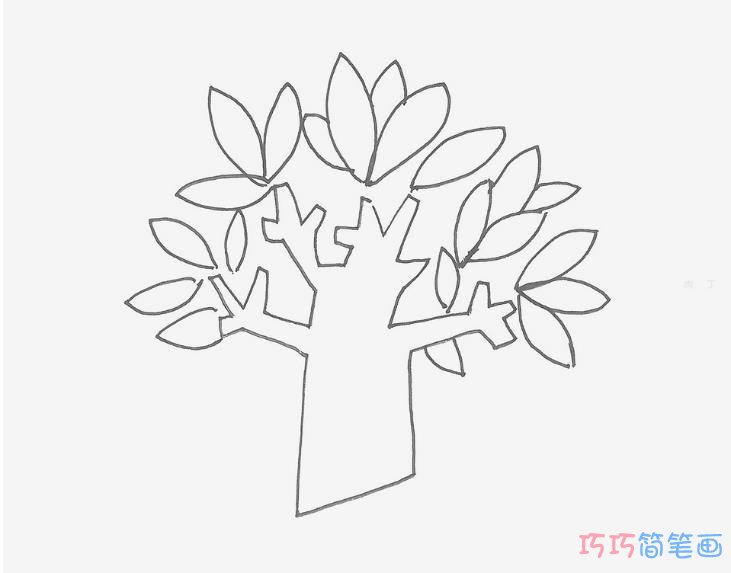 六七岁儿童画大全 大树怎么画