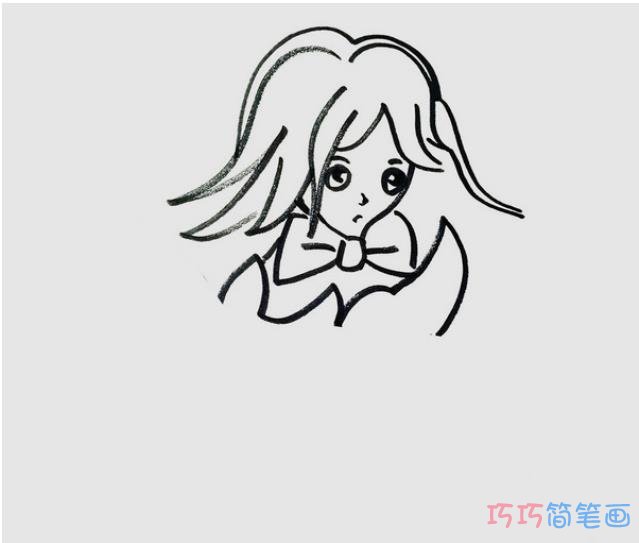 涂色花仙子简笔画步骤图解简单又漂亮