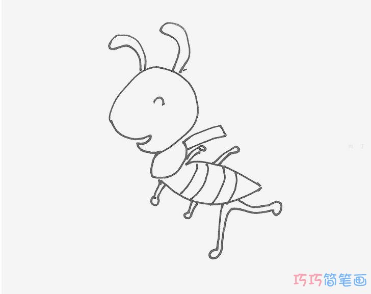 彩色小蚂蚁简笔画画法图片步骤